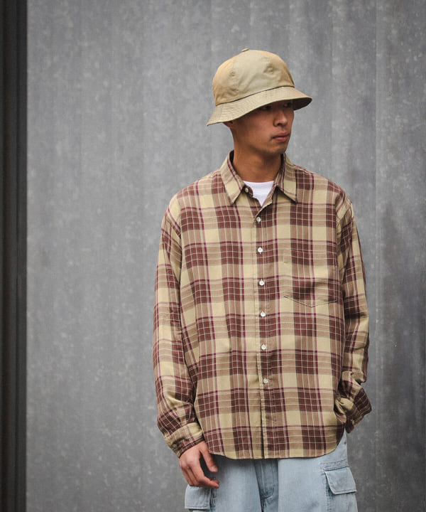 BEAMS（ビームス）チェック ミニレギュラー イージーシャツ（シャツ