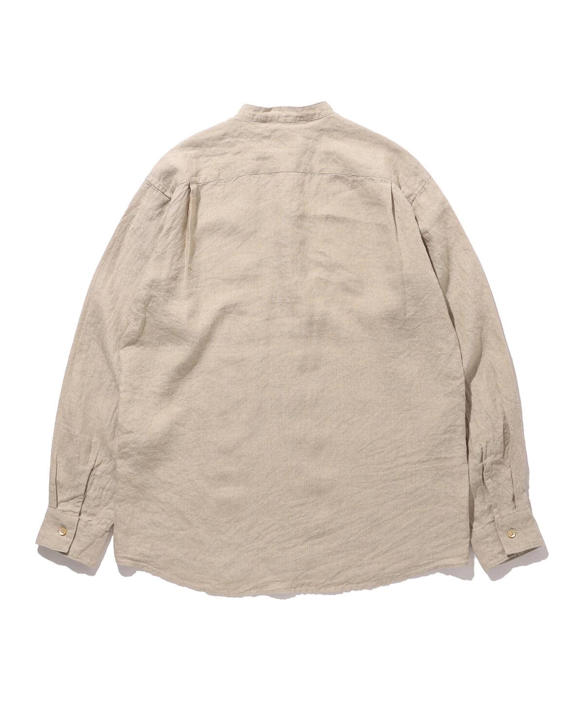 BEAMS [BEAMS] BEAMS / Linen collarless neo loose fit shirt (shirt