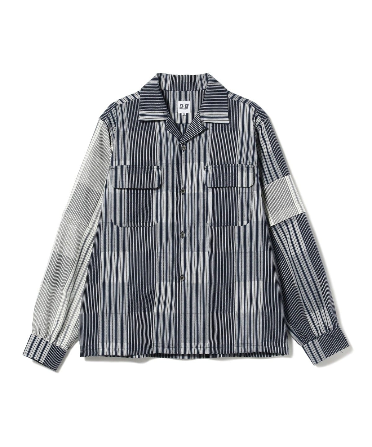 ナチュラ 23SS AiE ZPC SHIRT DOBBY STRIPE シャツ M