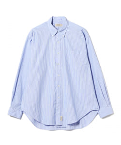 ▲SEDAN ALL-PURPOSE / Poplin Stripe Big Button Down Shirt