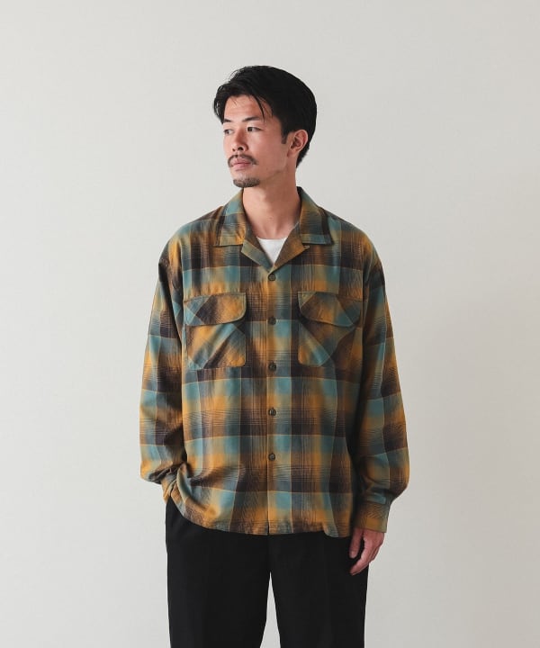 BEAMS 19SS オンブレチェックカーディガンシャツ M 定価11,550円