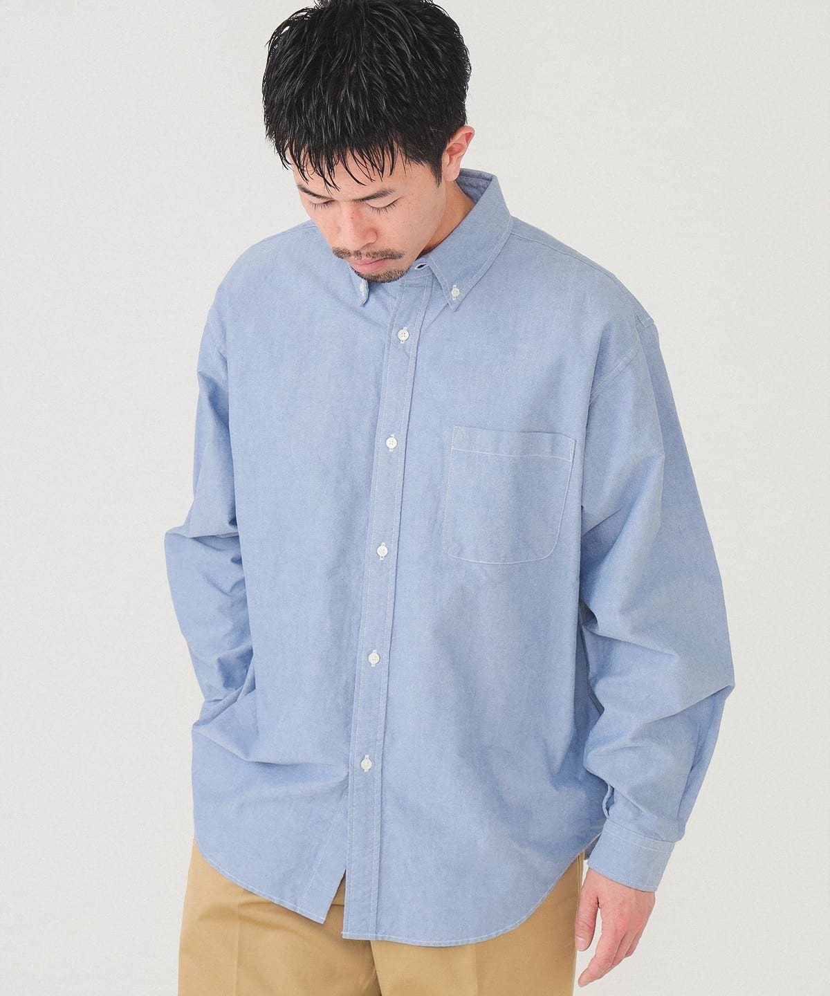 ヘビーオックスフォード ボタンダウン シャツ シャツ・ブラウス MEN BLUE XL ヘビーオックスフォード ボタンダウン シャツ シャツ・ブラウス MEN BLUE XL