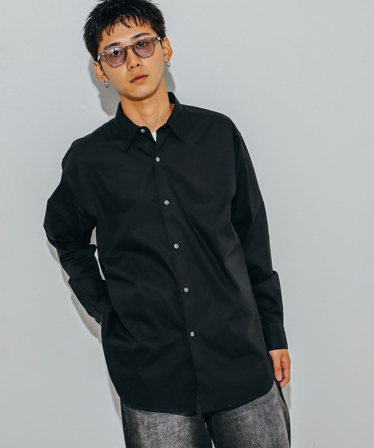 ベーシック シャツ シャツ・ブラウス MEN BLACK M ベーシック シャツ シャツ・ブラウス MEN BLACK M