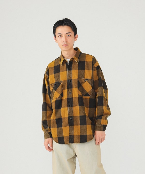 BEAMS BEAMS / BEAMS Block Check Flannel Shirt (Shirts/Blouses ...