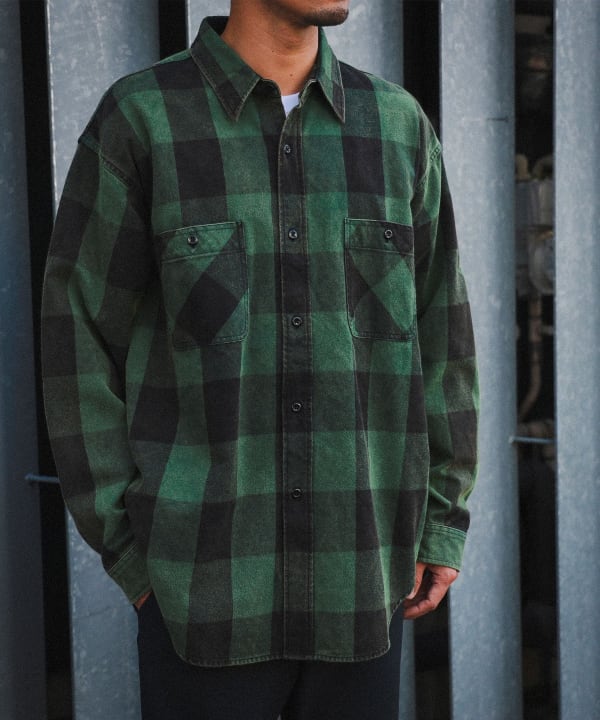 BEAMS (BEAMS) [Outlet] BEAMS / Fade Block Check Flannel Shirt 