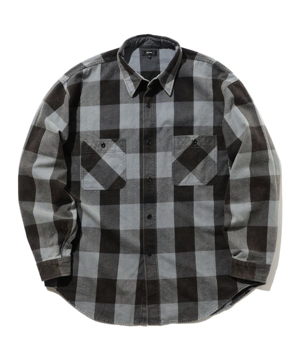 BEAMS (BEAMS) [Outlet] BEAMS / Fade Block Check Flannel Shirt 