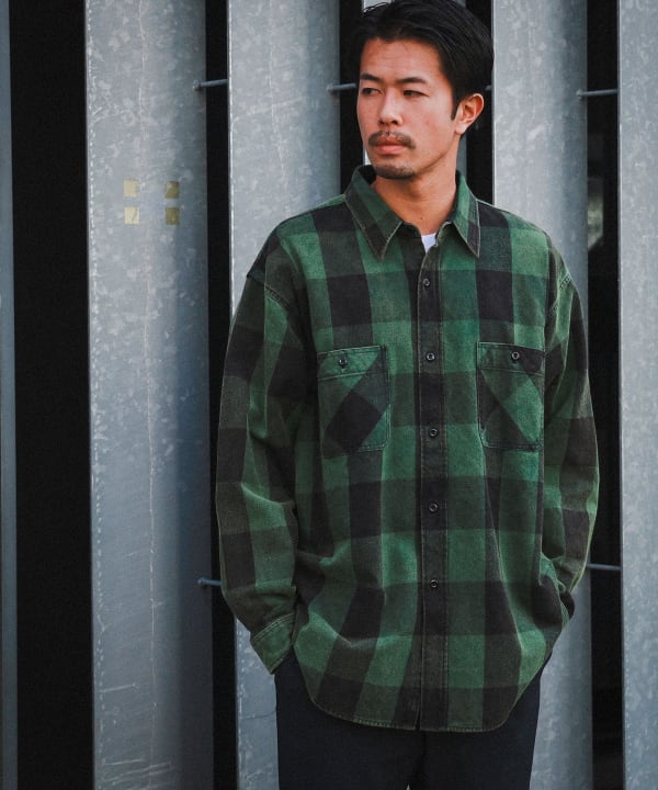 BEAMS (BEAMS) [Outlet] BEAMS / Fade Block Check Flannel Shirt 