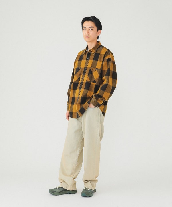 BEAMS BEAMS / BEAMS Block Check Flannel Shirt (Shirts/Blouses 