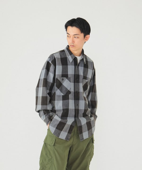 BEAMS BEAMS / BEAMS Block Check Flannel Shirt (Shirts/Blouses 