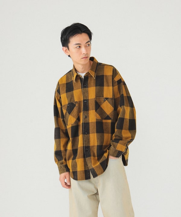 BEAMS (BEAMS) [Outlet] BEAMS / Fade Block Check Flannel Shirt 