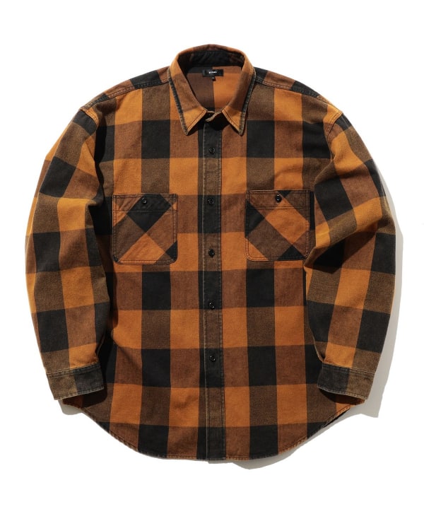 BEAMS BEAMS / BEAMS Block Check Flannel Shirt (Shirts/Blouses