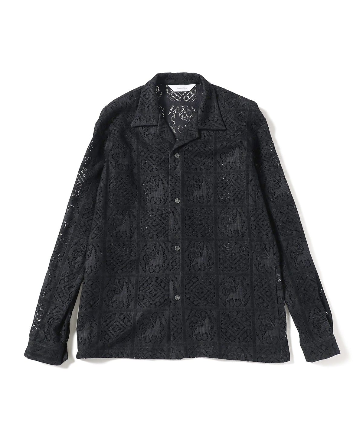 BEAMS（ビームス）SASQUATCHFABRIX. / VELVET LACE OPEN COLLER SHIRT