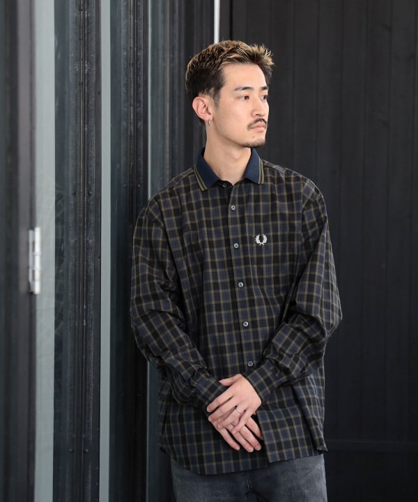 FRED PERRY BEAMS 別注 リブカラーシャツ