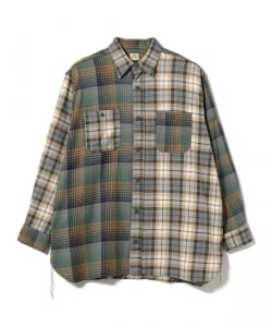▲【別注】SUGAR CANE / Crazy Flannel Check Shirt