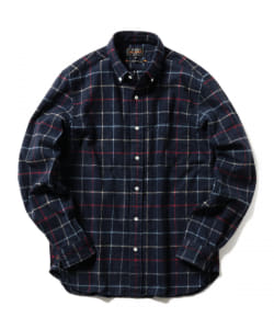 ▲BEAMS PLUS / ペンシルチェック ボタンダウンシャツ