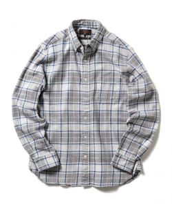 ▲BEAMS PLUS / 杢糸チェック ボタンダウンシャツ