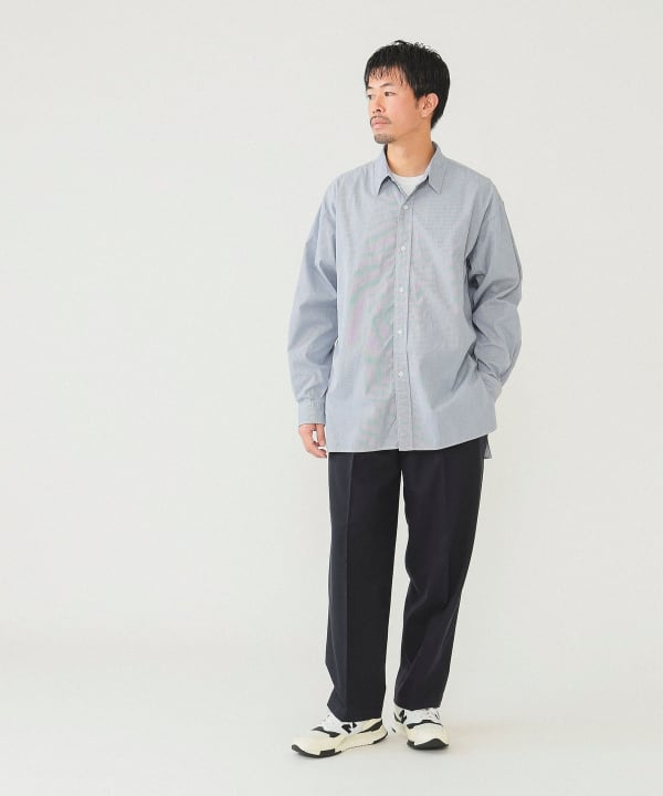 BEAMS (BEAMS) Slit Mini Regular Collar Shirt (Shirts