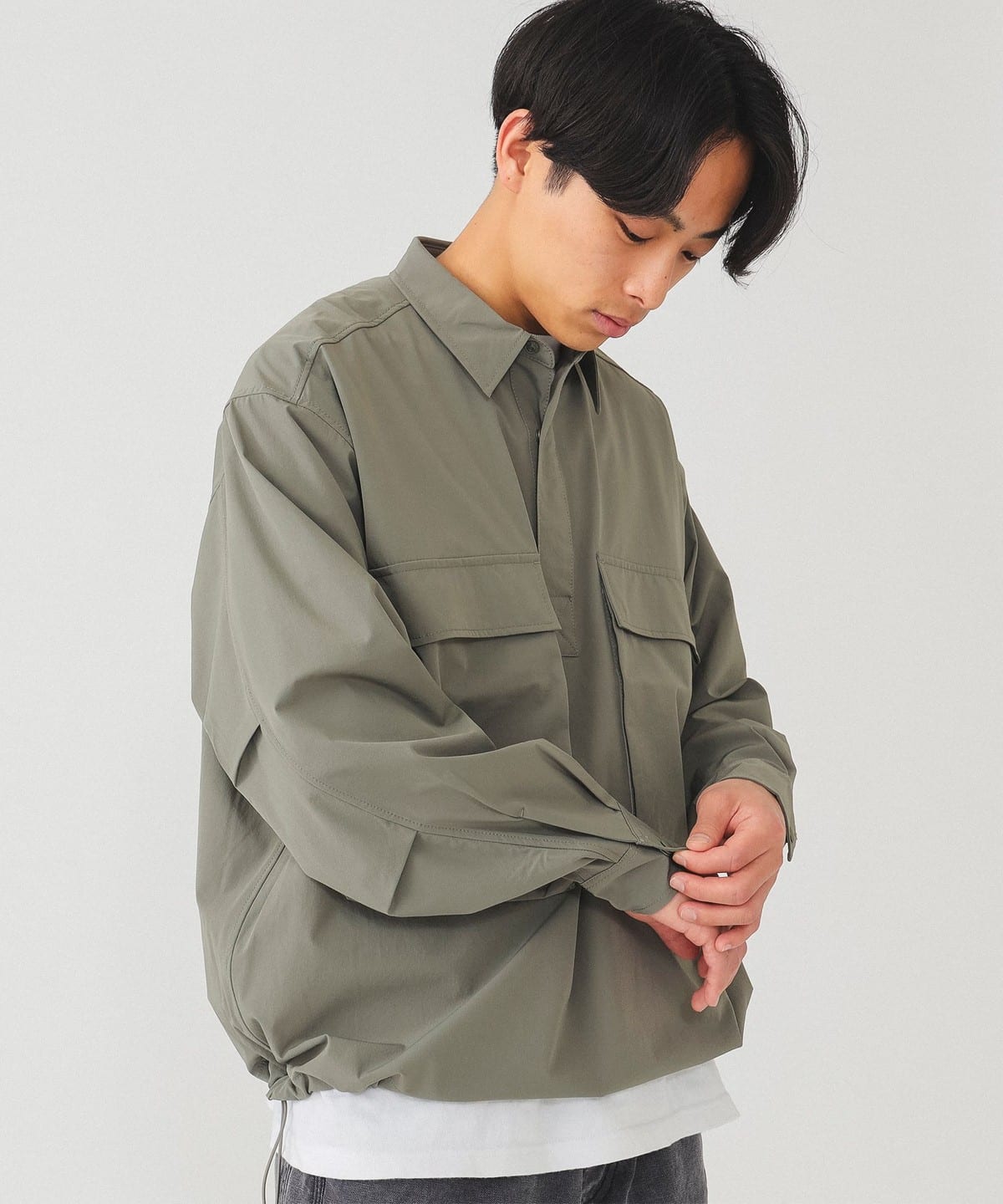 アクション プルオーバーシャツ シャツ・ブラウス MEN SAGE M アクション プルオーバーシャツ シャツ・ブラウス MEN SAGE M