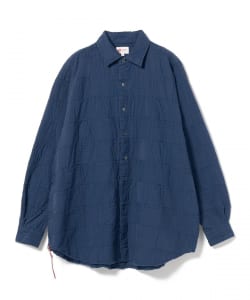 ▲BEAMS JAPAN / パッチワーク ミニレギュラーカラー シャツ