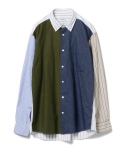 ▲BEAMS / パネル フランネル ミニ レギュラー シャツ