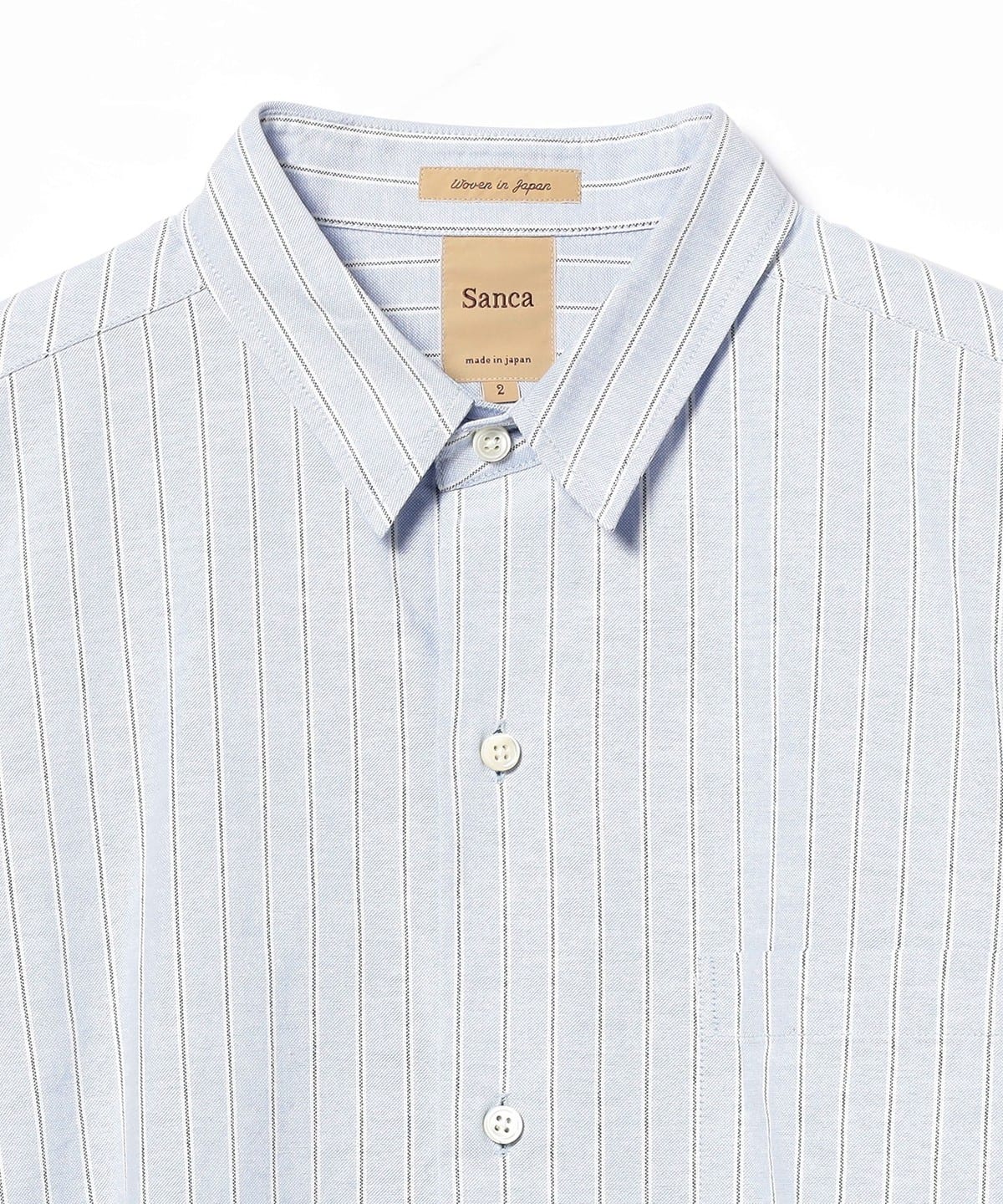 BEAMS（ビームス）Sanca / Oxford Stripe Mini Regular Shirt（シャツ 