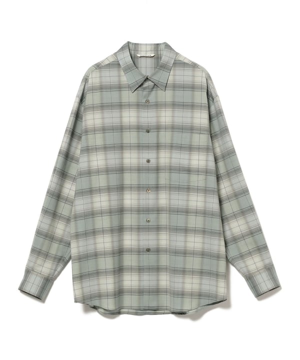 AURALEE / オーラリー】SUPER LIGHT WOOL CHECK シャツ（シャツ