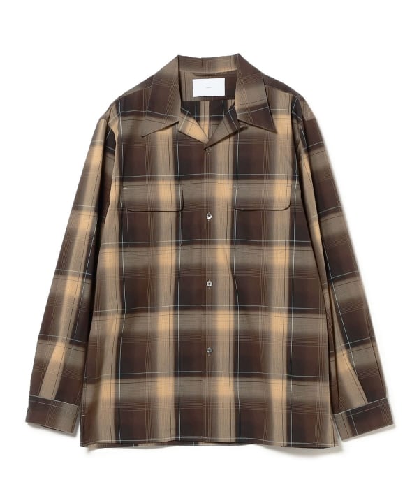 BEAMS(ビームス)SUGARHILL / OMBRE PLAID OPEN COLLAR BLOUSE BEAMS(ビームス)SUGARHILL / OMBRE PLAID OPEN COLLAR BLOUSE