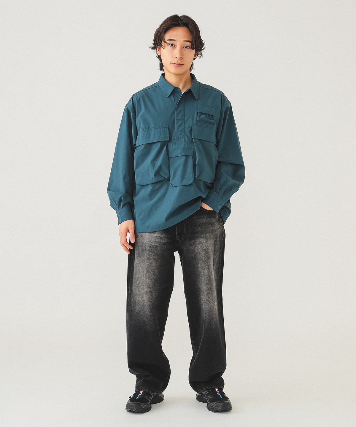 BEAMS（ビームス）撥水 アクション プルオーバーシャツ（シャツ