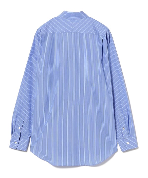 SUVIN HIGH COUNT CLOTH STRIPE HALF SLEEVED SHIRT - AURALEE