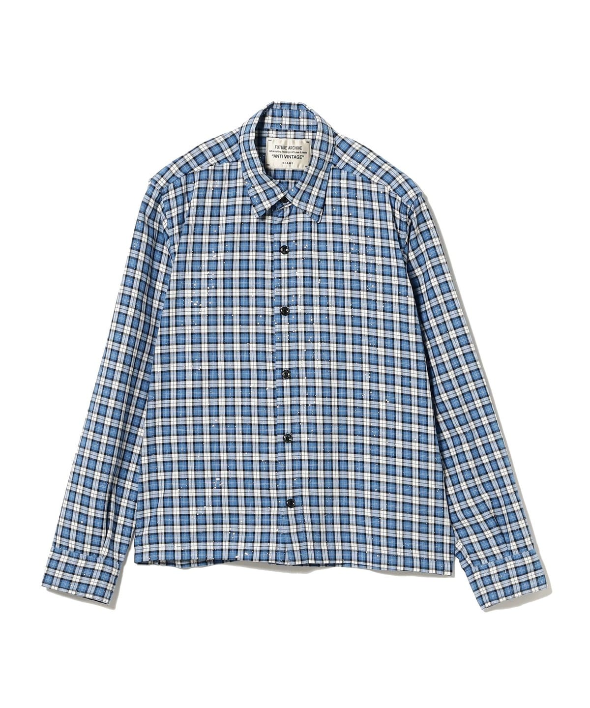 FUTURE ARCHIVE / GLITTER NELCHECK SHIRT シャツ・ブラウス MEN BLUE XL FUTURE ARCHIVE / GLITTER NELCHECK SHIRT シャツ・ブラウス MEN BLUE XL