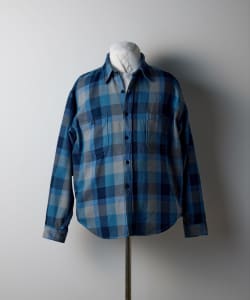 【ショップ限定商品】『the A』 / Indigo Check Mini Regular Collar Shirt