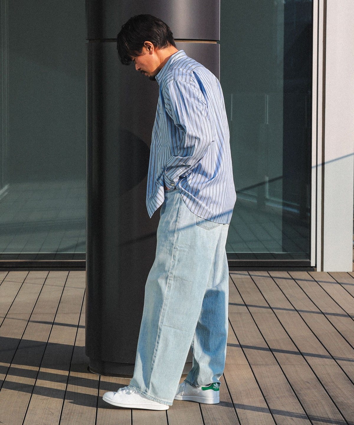BEAMS（ビームス）【別注】LACOSTE / ストライプ ロングスリーブ