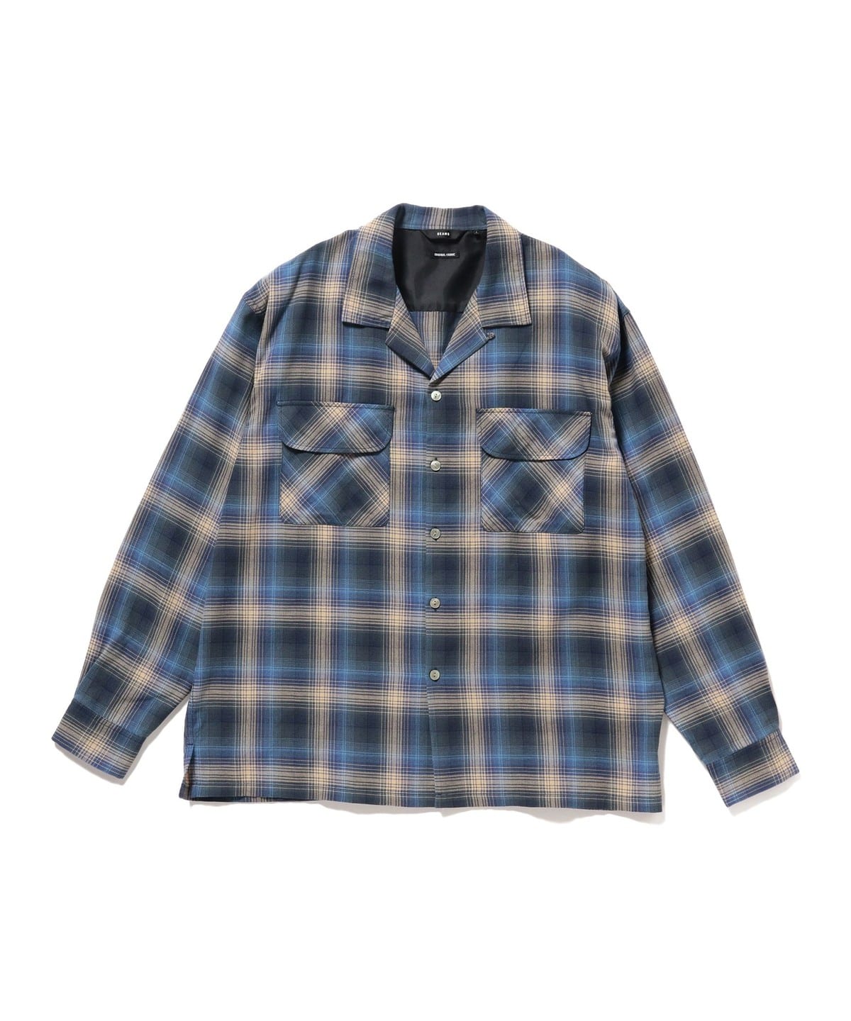 【+15%ポイントUP】オンブレチェック オープンカラー シャツ シャツ・ブラウス MEN NAVY M 【+15%ポイントUP】オンブレチェック オープンカラー シャツ シャツ・ブラウス MEN NAVY M