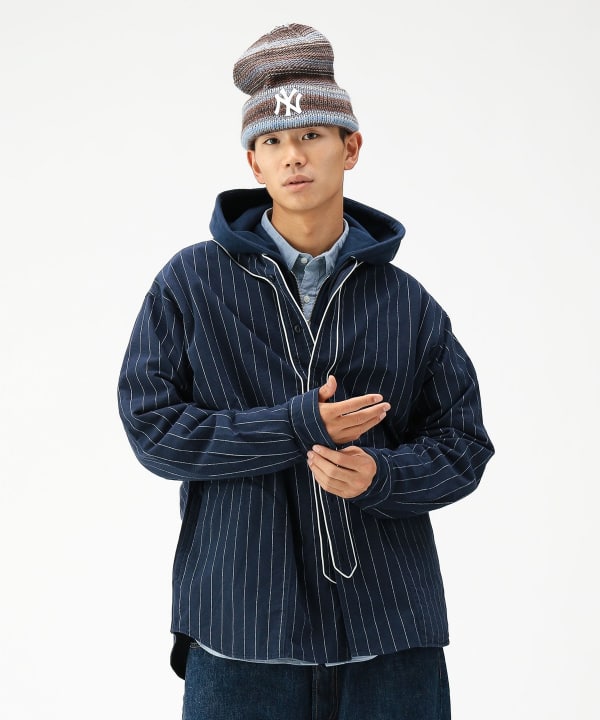 BEAMS（ビームス）ワイドフィット ベースボール ストライプ