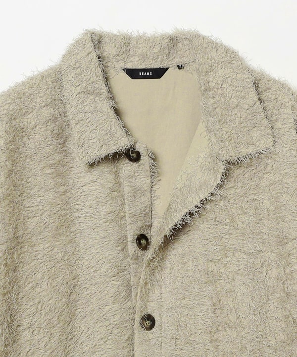 「美品」beams リラックスフィットフリンジシャツ BEAMS（ビームス） シャツ リラックスフィット フリンジ シャツ メンズ