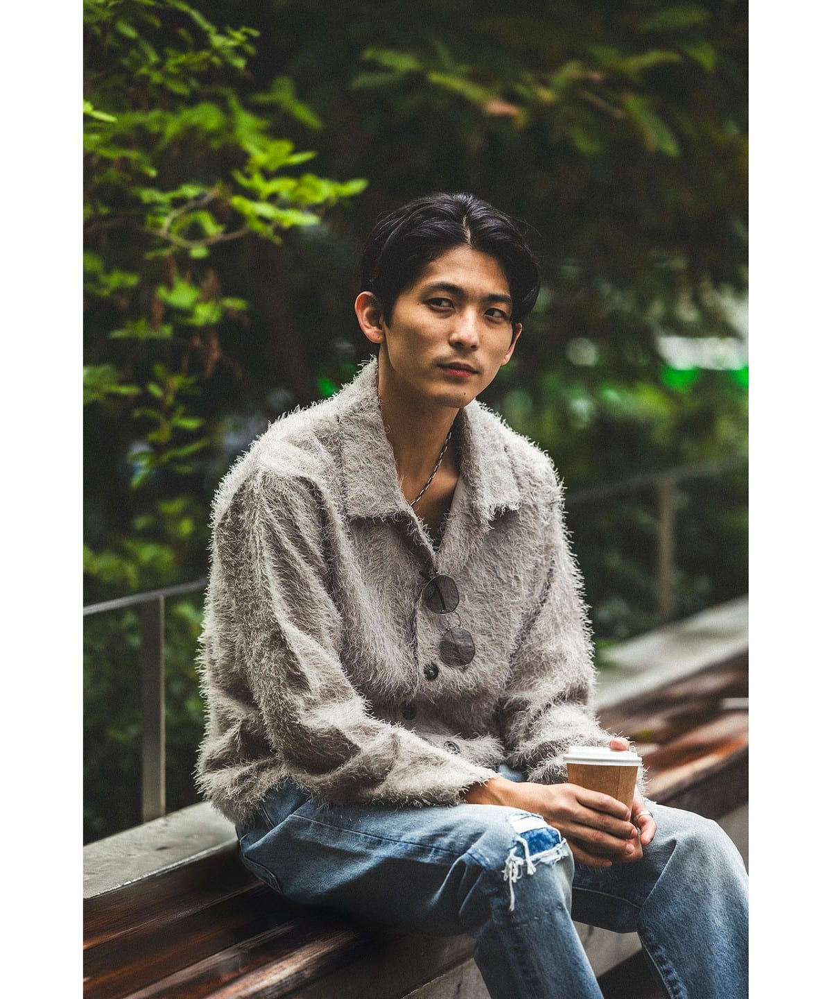 BEAMS フリンジシャツ BEAMS（ビームス）リラックスフィット フリンジ シャツ（シャツ