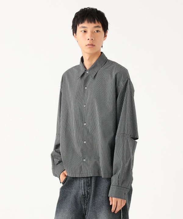 BEAMS（ビームス）ワイドショートフィット スリット シャツ