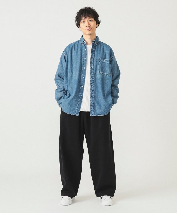 ビームス　beams デニムフリンジシャツ BEAMS JAPAN（ビームス ジャパン）エイジング デニムシャツ