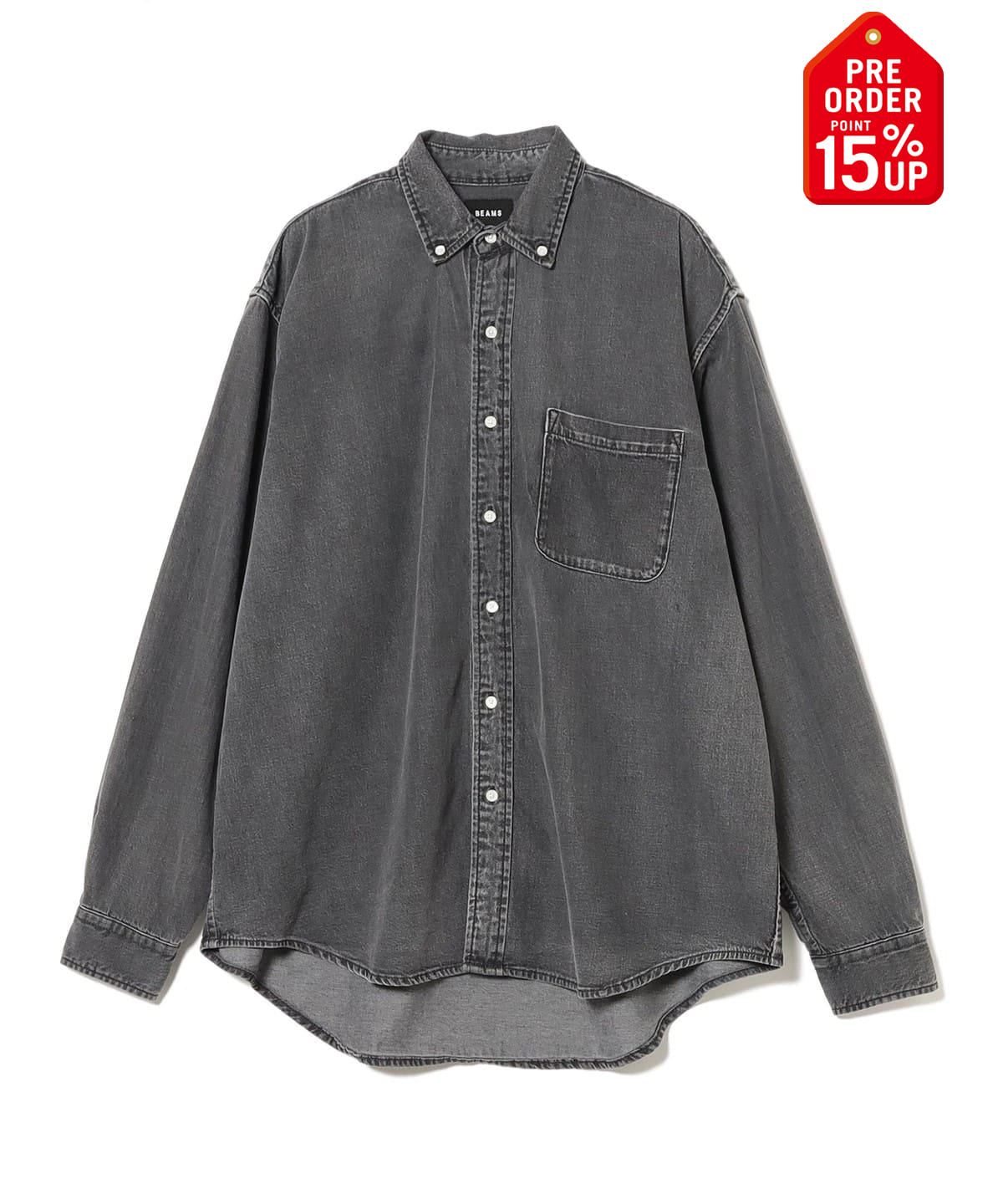 【+15%ポイントUP】デニム ボタンダウンシャツ シャツ・ブラウス MEN BLACK(USED) L 【+15%ポイントUP】デニム ボタンダウンシャツ シャツ・ブラウス MEN BLACK(USED) L
