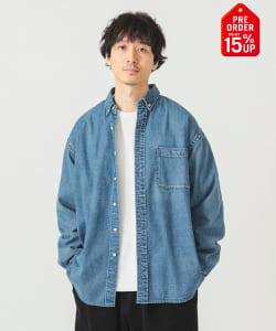 【+15%ポイントUP】デニム ボタンダウンシャツ