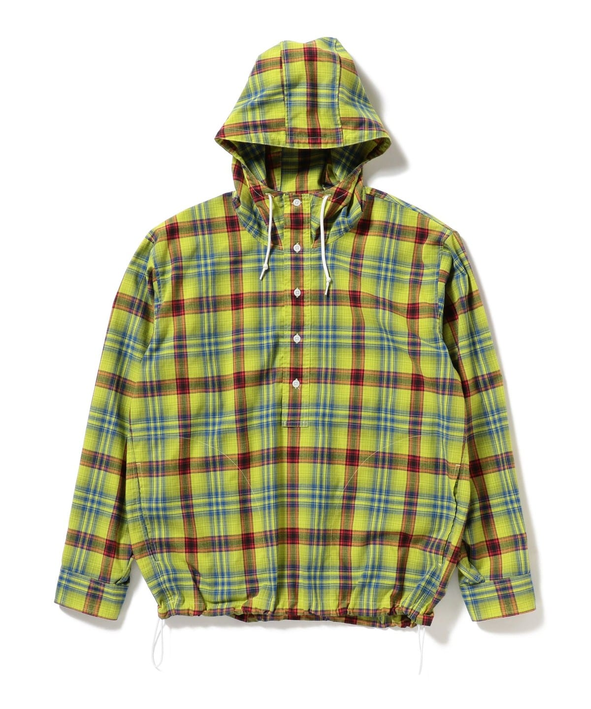 リフレクター チェック フードシャツ シャツ・ブラウス MEN YELLOW S リフレクター チェック フードシャツ シャツ・ブラウス MEN YELLOW S