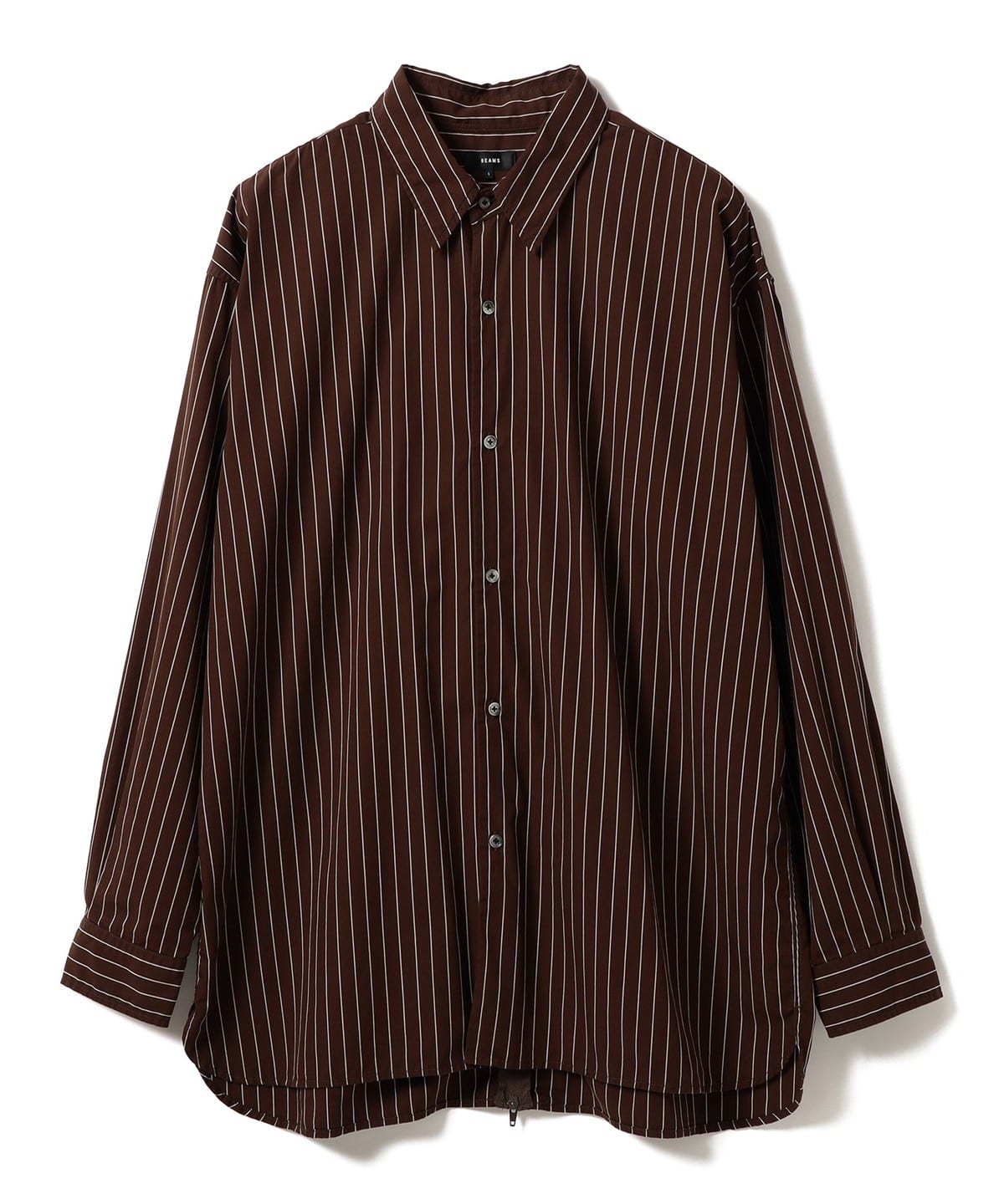 【+15%ポイントUP】バックジップ シャツ シャツ・ブラウス MEN BROWN S 【+15%ポイントUP】バックジップ シャツ シャツ・ブラウス MEN BROWN S