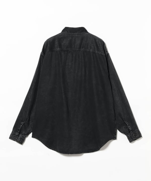 【ネット完売品】BEAMSプリーツ付き黒シャツ BEAMS（ビームス）【別注】Champion / ドローコード フェード T