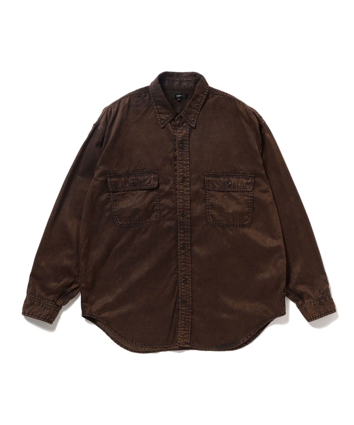 フェード ワークシャツ シャツ・ブラウス MEN BROWN M フェード ワークシャツ シャツ・ブラウス MEN BROWN M