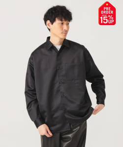 【+15%ポイントUP】レザールック シャツ