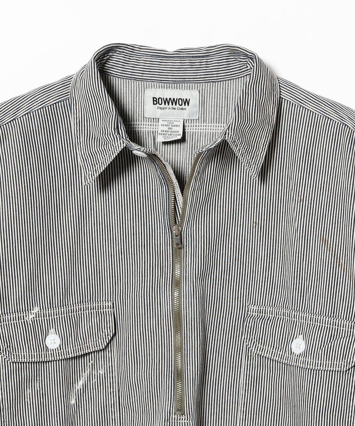 送料無料 ギフト BEAMS（ビームス）BOW WOW / WORK HICKORY STRIPE PO SHIRTS トップス