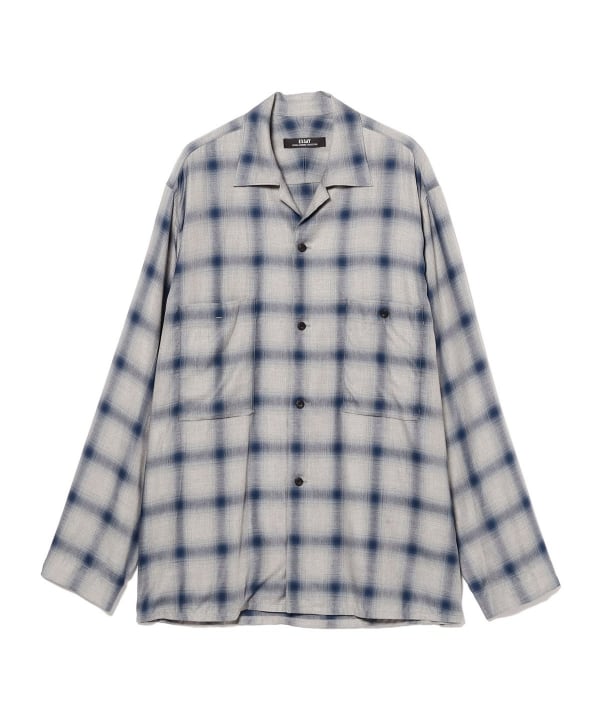 ESSAY oversized open collar shirt シャツ ESSAY OVERSIZED OPEN COLLAR SHIRT