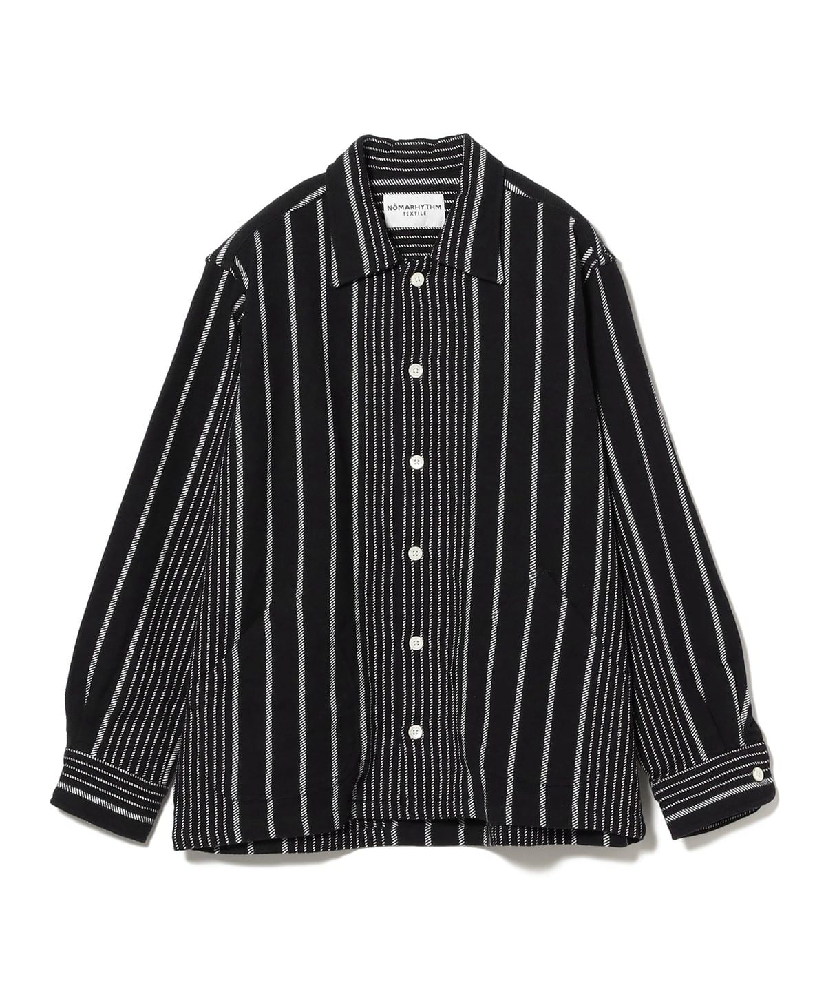 NOMARHYTHM TEXTILE / Stripe Shirt Jacket シャツ・ブラウス MEN Black 3 NOMARHYTHM TEXTILE / Stripe Shirt Jacket シャツ・ブラウス MEN Black 3