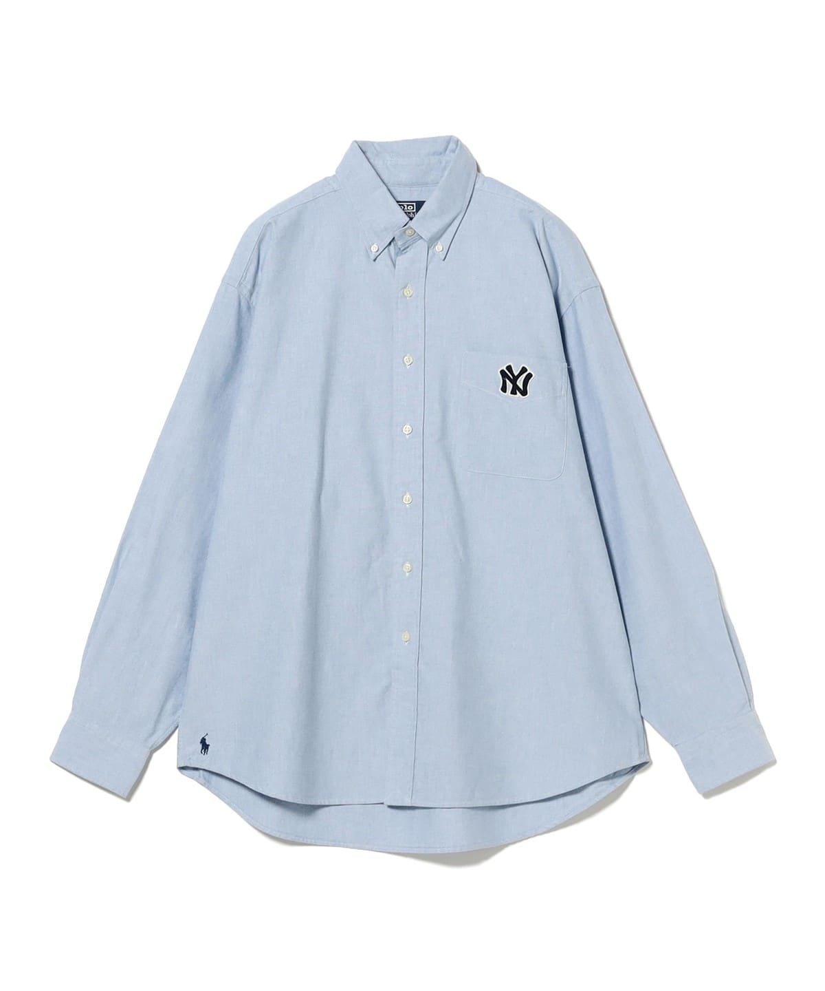 POLO RALPH LAUREN ポロ ラルフ ローレン / ヤンキース ビッグ シャツ シャツ・ブラウス MEN 400:BLUE L POLO RALPH LAUREN ポロ ラルフ ローレン / ヤンキース ビッグ シャツ シャツ・ブラウス MEN 400:BLUE L