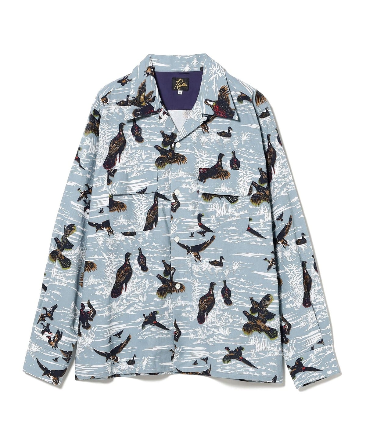 NEEDLES×BEAMS　別注OPEN COLLAR SHIRT パピヨン　L ヒョウ柄orパピヨン柄？ BEAMS× NEEDLES第二弾！！｜ビームス